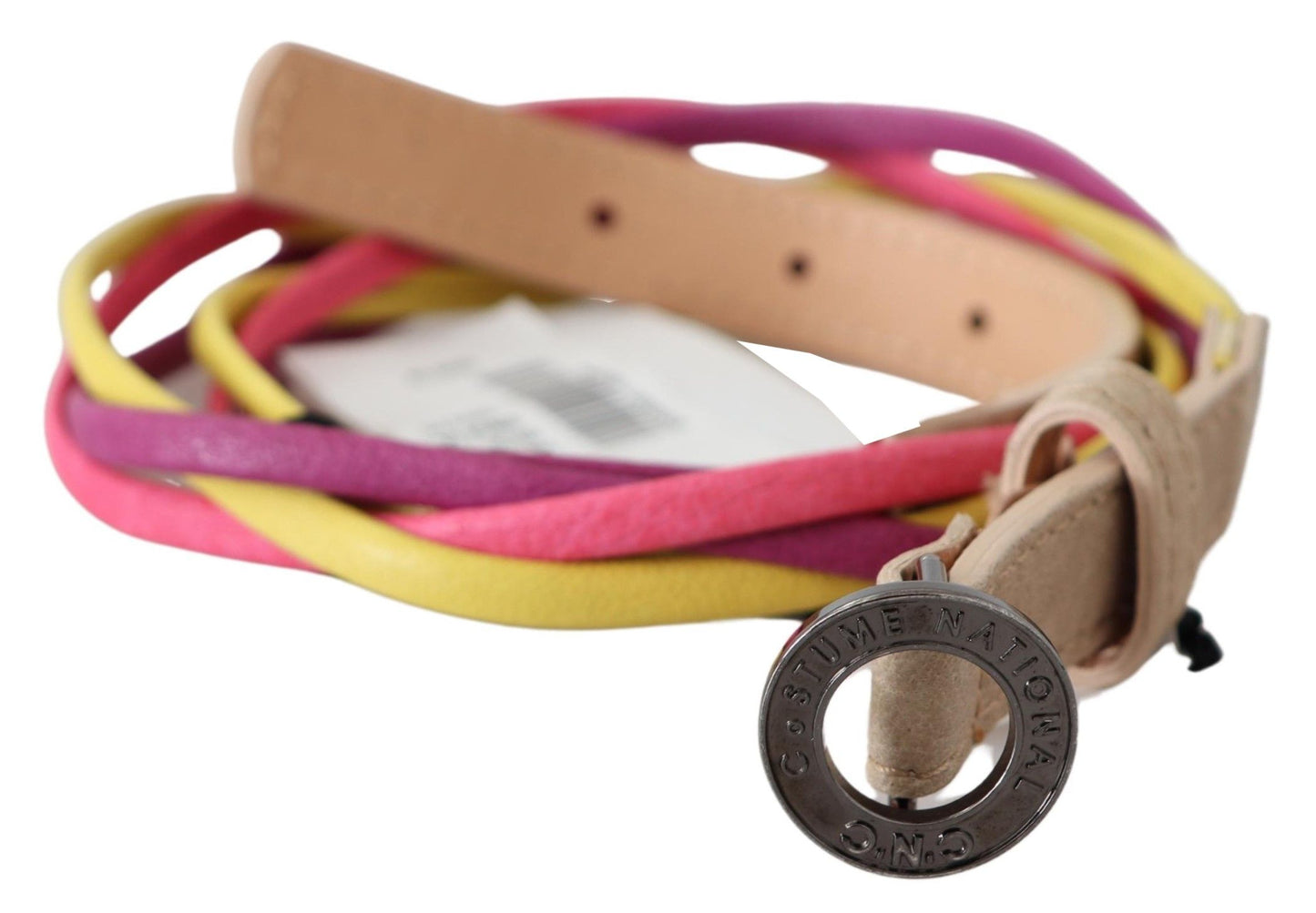 Multicolor Twisted Faux Leather Belt - SEHABRANDS