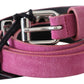 Fuschia Pink Leather Waist Belt - SEHABRANDS