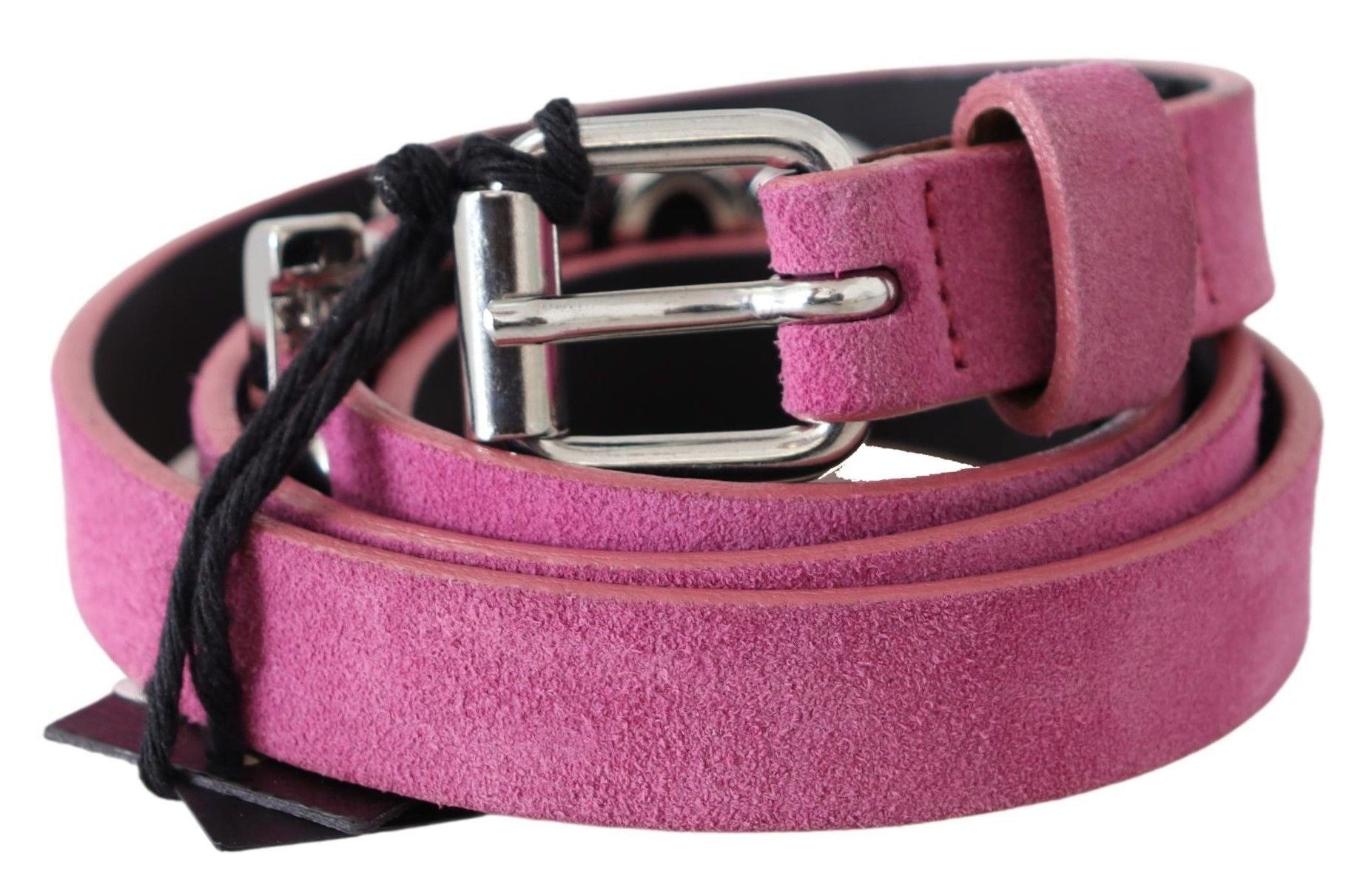 Fuschia Pink Leather Waist Belt - SEHABRANDS