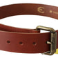 Chic Brown Leather Logo Waist Belt - SEHABRANDS