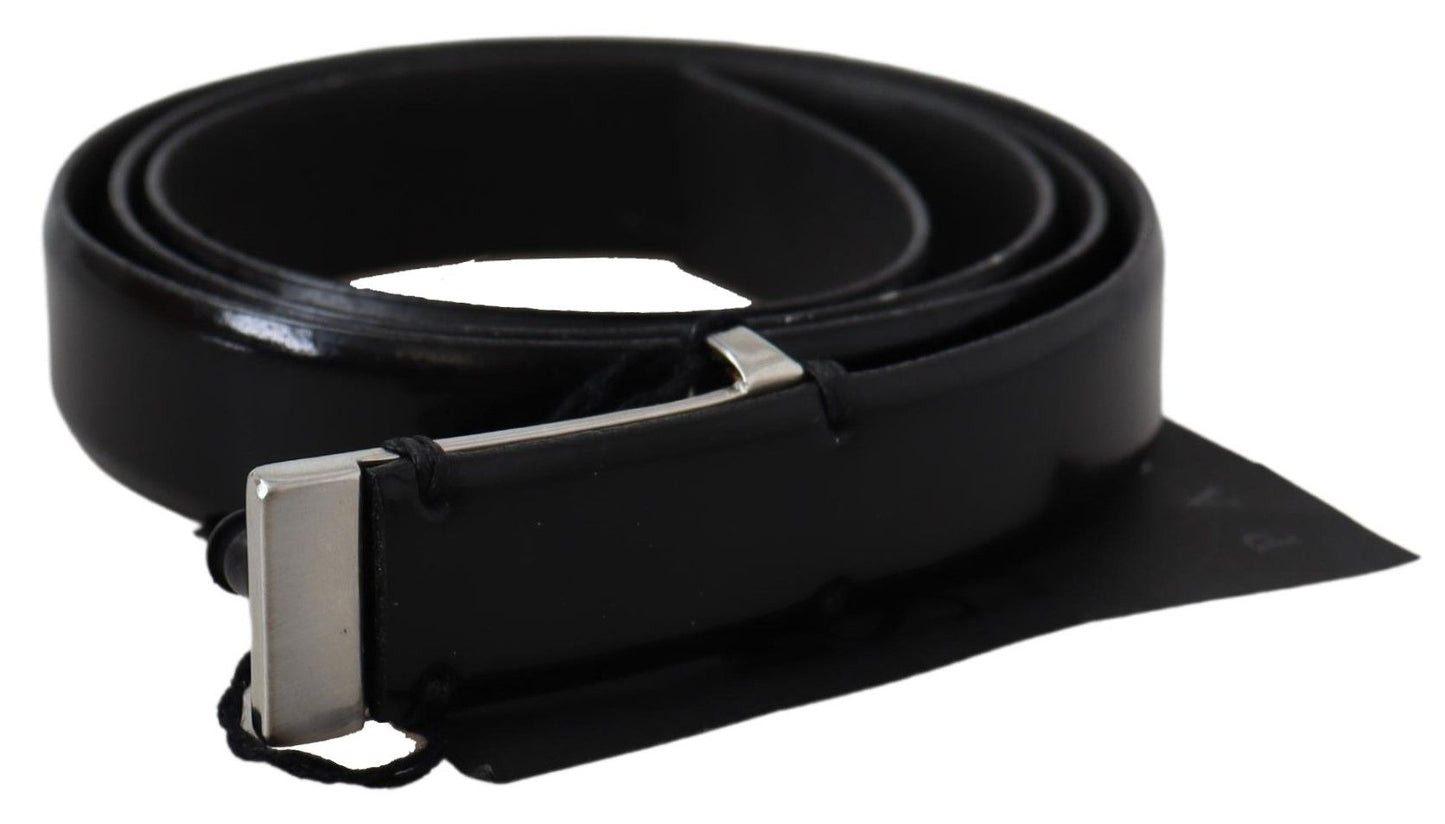 Elegant Black Leather Waist Belt - SEHABRANDS