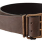 Elegant Leather Fashion Belt in Rich Brown - SEHABRANDS