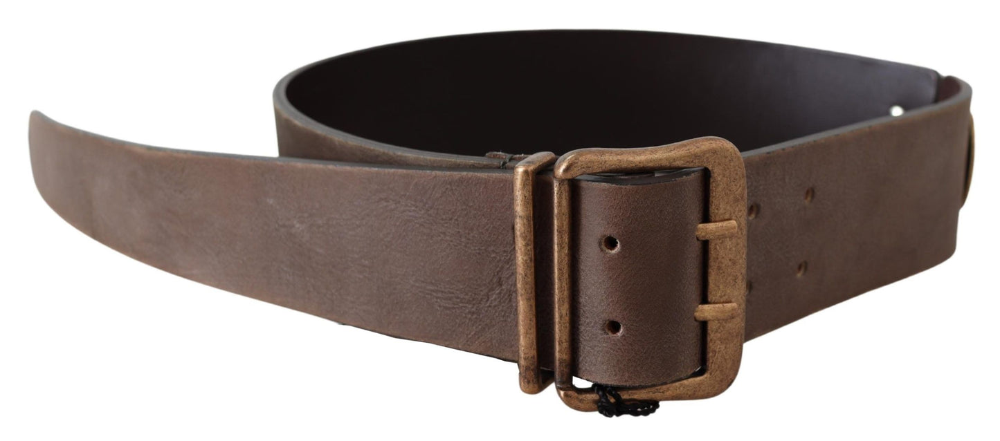 Elegant Leather Fashion Belt in Rich Brown - SEHABRANDS