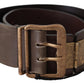 Elegant Leather Fashion Belt in Rich Brown - SEHABRANDS