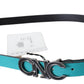 Chic Blue Green Leather Fashion Belt - SEHABRANDS