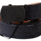 Chic Blue Leather Waist Belt - SEHABRANDS