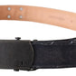 Chic Blue Leather Waist Belt - SEHABRANDS