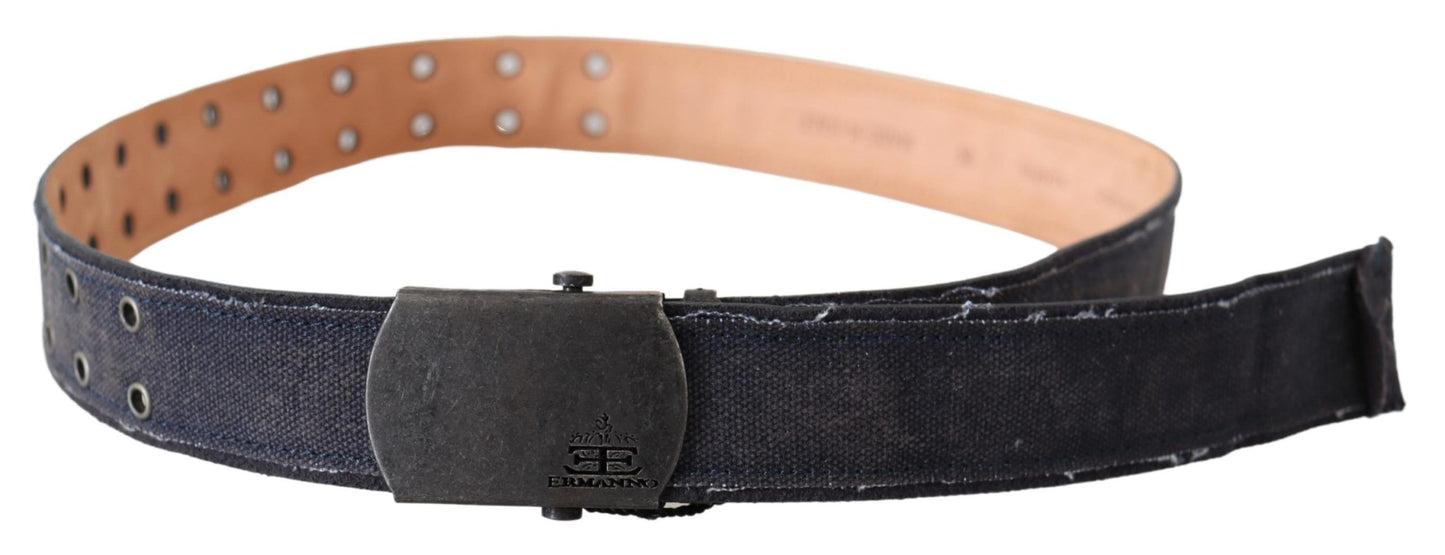 Chic Blue Leather Waist Belt - SEHABRANDS