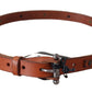 Elegant Leather Waist Belt in Brown - SEHABRANDS