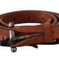 Elegant Leather Waist Belt in Brown - SEHABRANDS