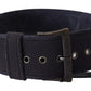 Elegant Black Leather Classic Belt - SEHABRANDS