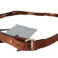 Elegant Braided Leather Belt in Dark Brown - SEHABRANDS