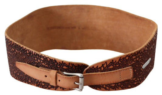 Elegant Brown Leather Fashion Belt - SEHABRANDS