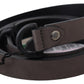 Elegant Dark Brown Leather Belt - SEHABRANDS