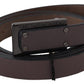 Elegant Dark Brown Leather Belt - SEHABRANDS