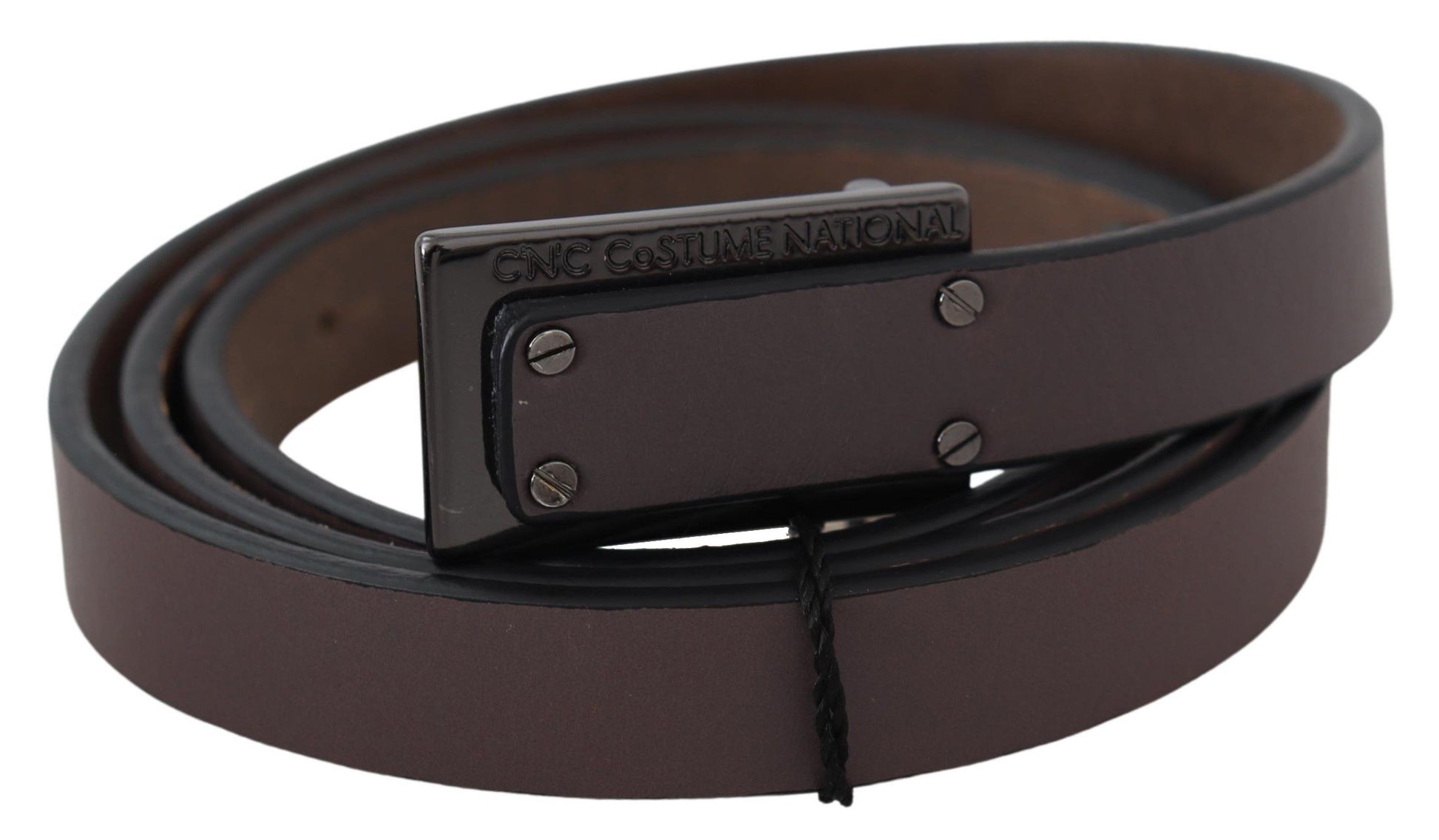 Elegant Dark Brown Leather Belt - SEHABRANDS