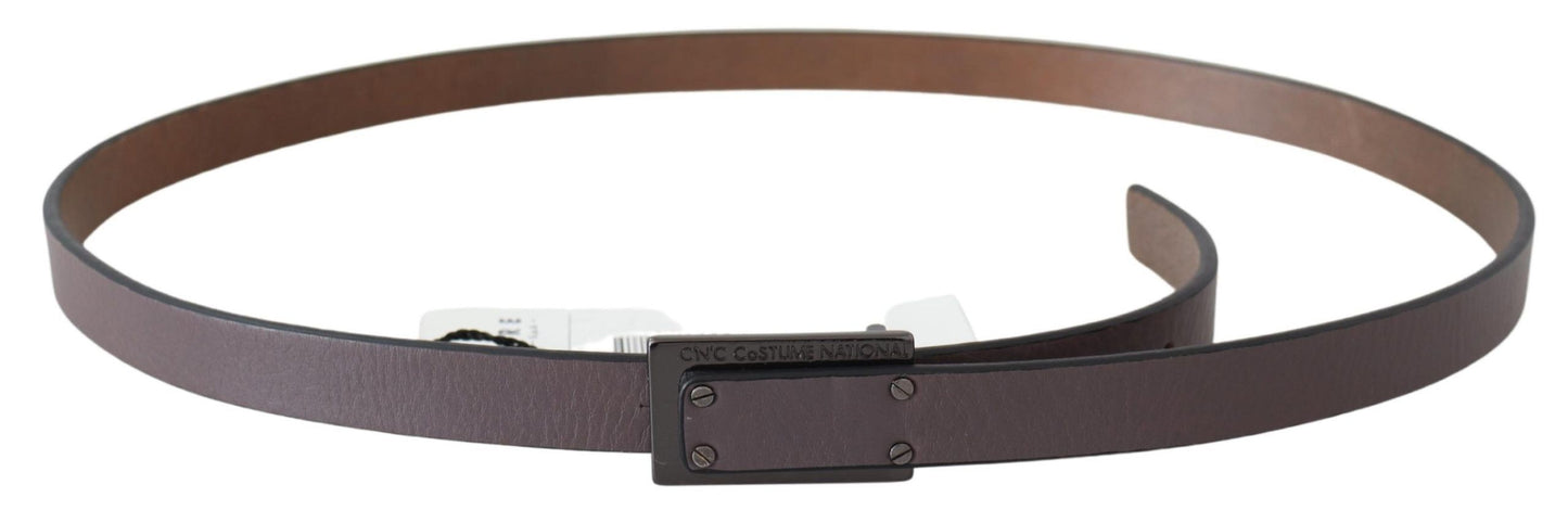 Elegant Dark Brown Leather Belt - SEHABRANDS