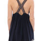 Elegant Navy Blue Sleeveless Blouse - SEHABRANDS