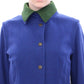 Elegant Blue Wool Jacket with Removable Collar - SEHABRANDS