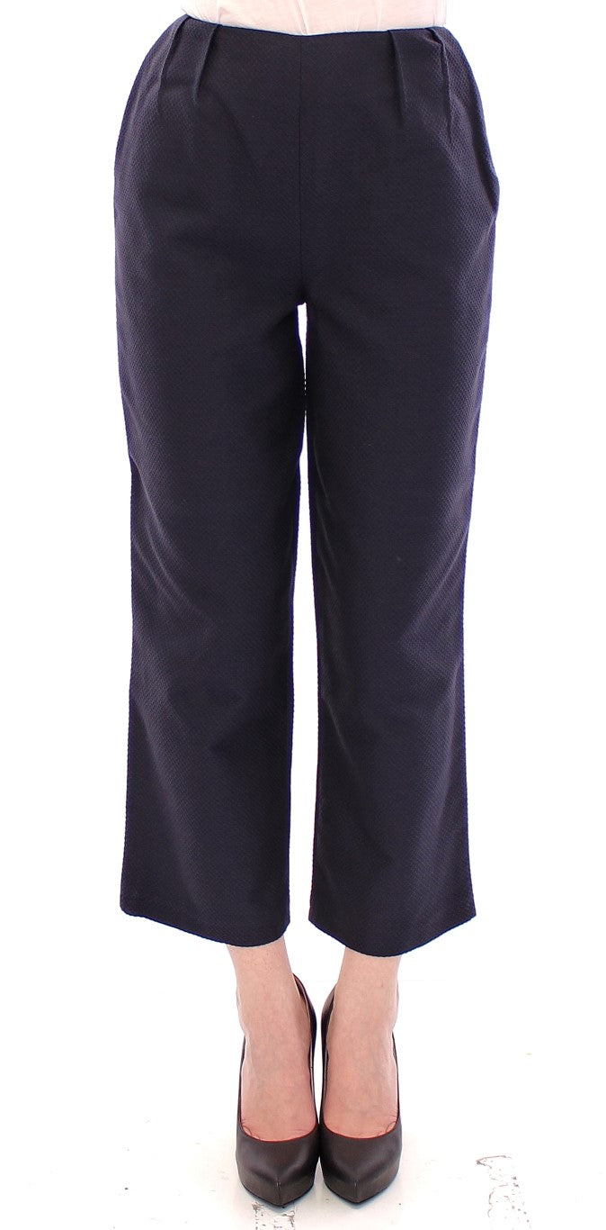 Chic Cropped Blue Pants - Exquisite Craftsmanship - SEHABRANDS