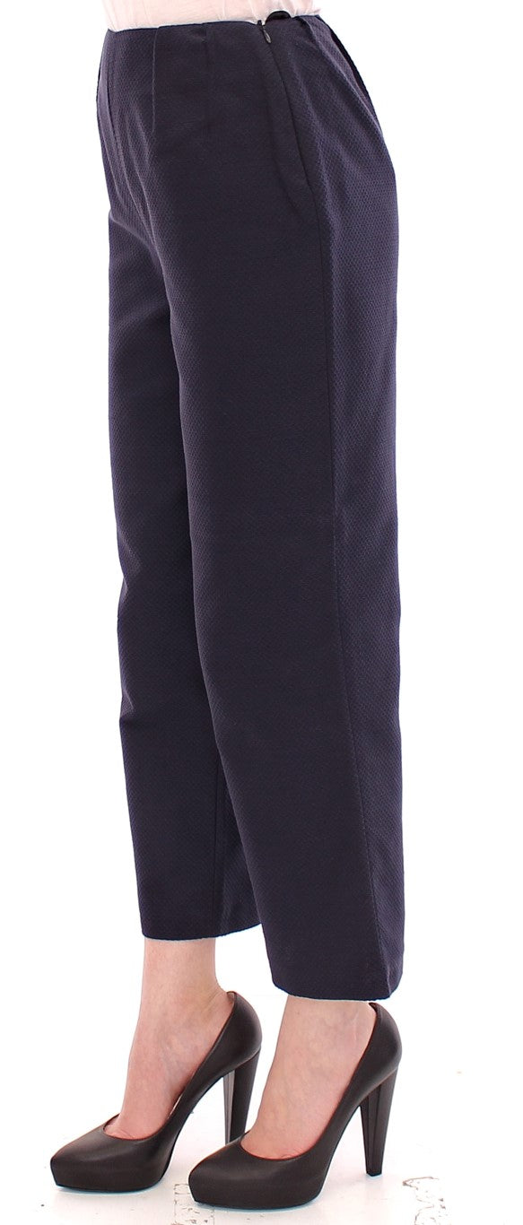 Chic Cropped Blue Pants - Exquisite Craftsmanship - SEHABRANDS