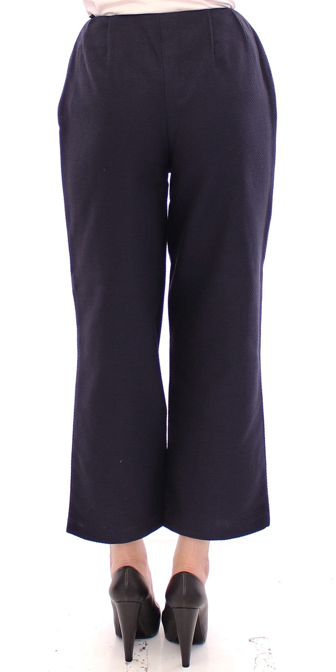 Chic Cropped Blue Pants - Exquisite Craftsmanship - SEHABRANDS