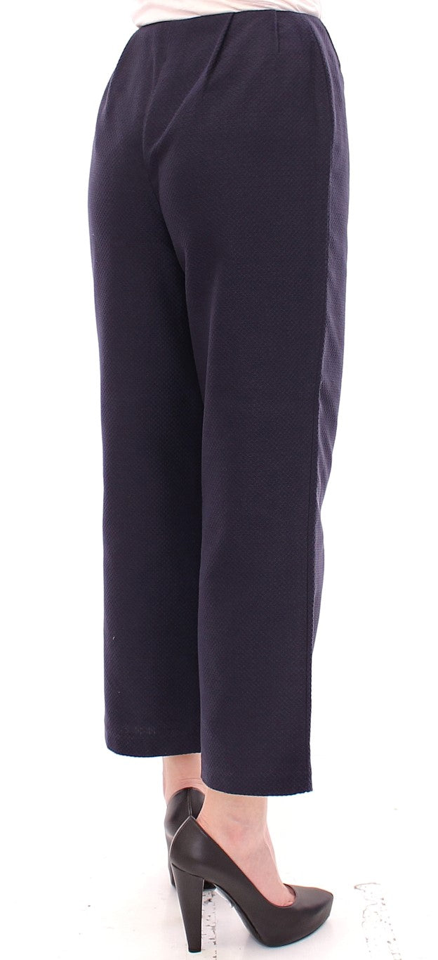 Chic Cropped Blue Pants - Exquisite Craftsmanship - SEHABRANDS