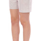 Chic White Checkered Cotton Shorts - SEHABRANDS