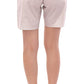 Chic White Checkered Cotton Shorts - SEHABRANDS