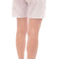 Chic White Checkered Cotton Shorts - SEHABRANDS