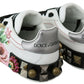 Dolce & Gabbana Floral Crystal-Embellished Leather Sneakers