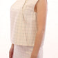 Chic White Sleeveless Cotton Shirt Top - SEHABRANDS