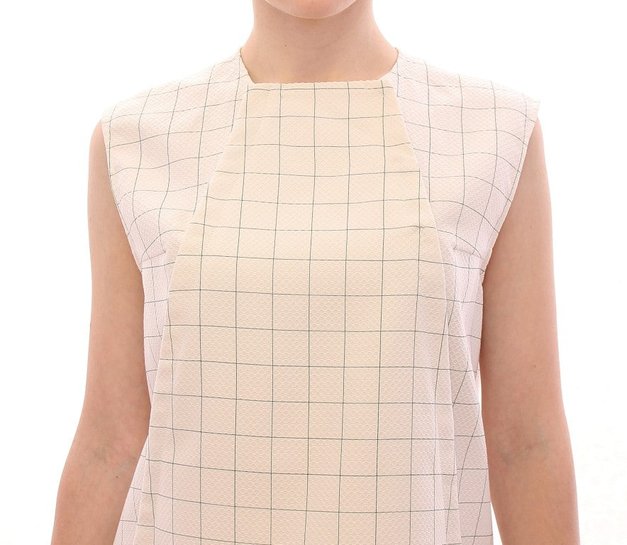 Chic White Sleeveless Cotton Shirt Top - SEHABRANDS