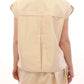 Elegant Beige Blouse Tank Top - SEHABRANDS