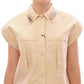 Elegant Beige Blouse Tank Top - SEHABRANDS