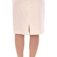 Elegant White Floral Pencil Skirt - SEHABRANDS