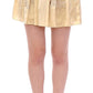 Chic Beige Floral Embroidered Mini Skirt - SEHABRANDS