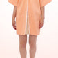 Chic Pink Silk-Blend Short Sleeve Coat - SEHABRANDS