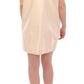 Elegant Beige Shift Sleeveless Dress - SEHABRANDS