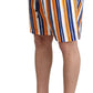 Dolce & Gabbana Multicolor Striped Swim Shorts Trunks