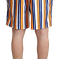 Dolce & Gabbana Multicolor Striped Swim Shorts Trunks