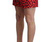 Dolce & Gabbana Radiant Red Drawstring Swim Trunks