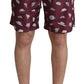 Dolce & Gabbana Elegant Maroon Beachwear Trunks