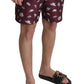 Dolce & Gabbana Elegant Maroon Swim Trunks