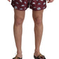 Dolce & Gabbana Maroon Elegance Men's Swimming Trunks