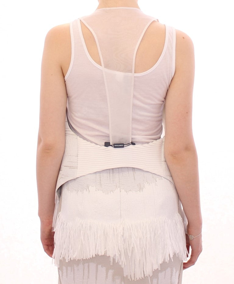 Chic Fringed Open Back Vest - SEHABRANDS