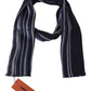 Chic Multicolor Wool Silk Striped Scarf - SEHABRANDS