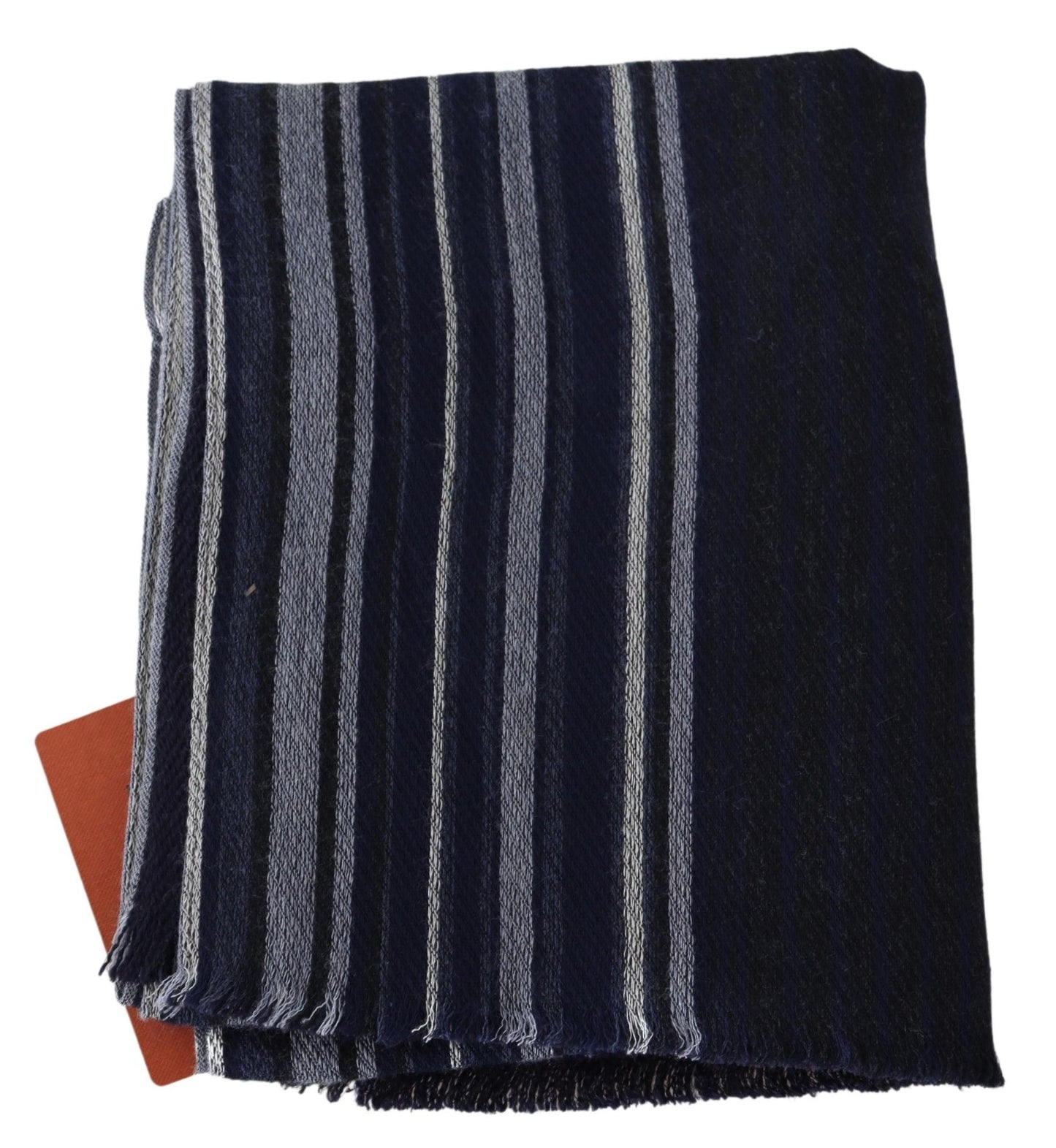 Chic Multicolor Wool Silk Striped Scarf - SEHABRANDS