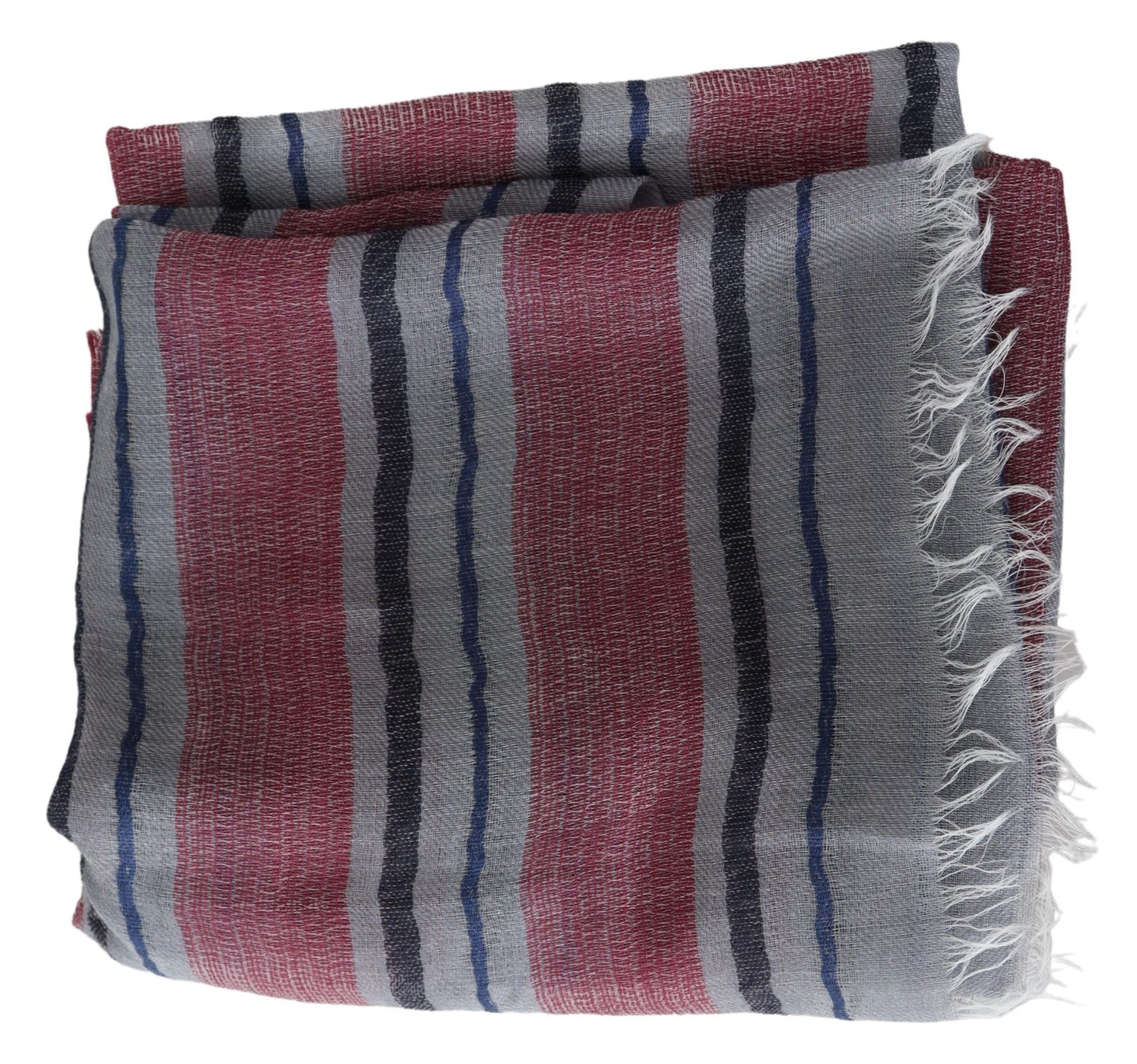 Elegant Multicolor Striped Wool Scarf - SEHABRANDS