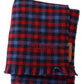 Chic Check Pattern Wool Scarf with Logo Embroidery - SEHABRANDS